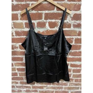 Torrid Size 3 Womens Black Silk Cami Tank Top Plus Size NWT